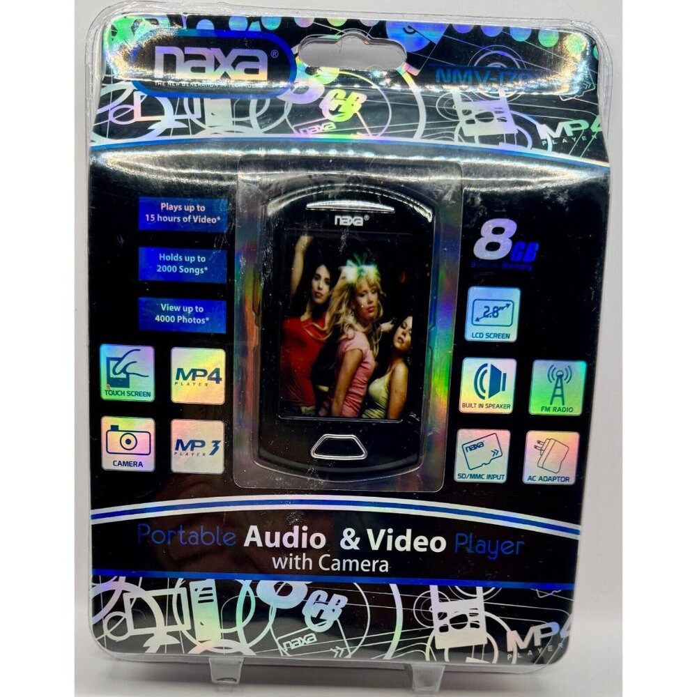 portable audio and video player with camera